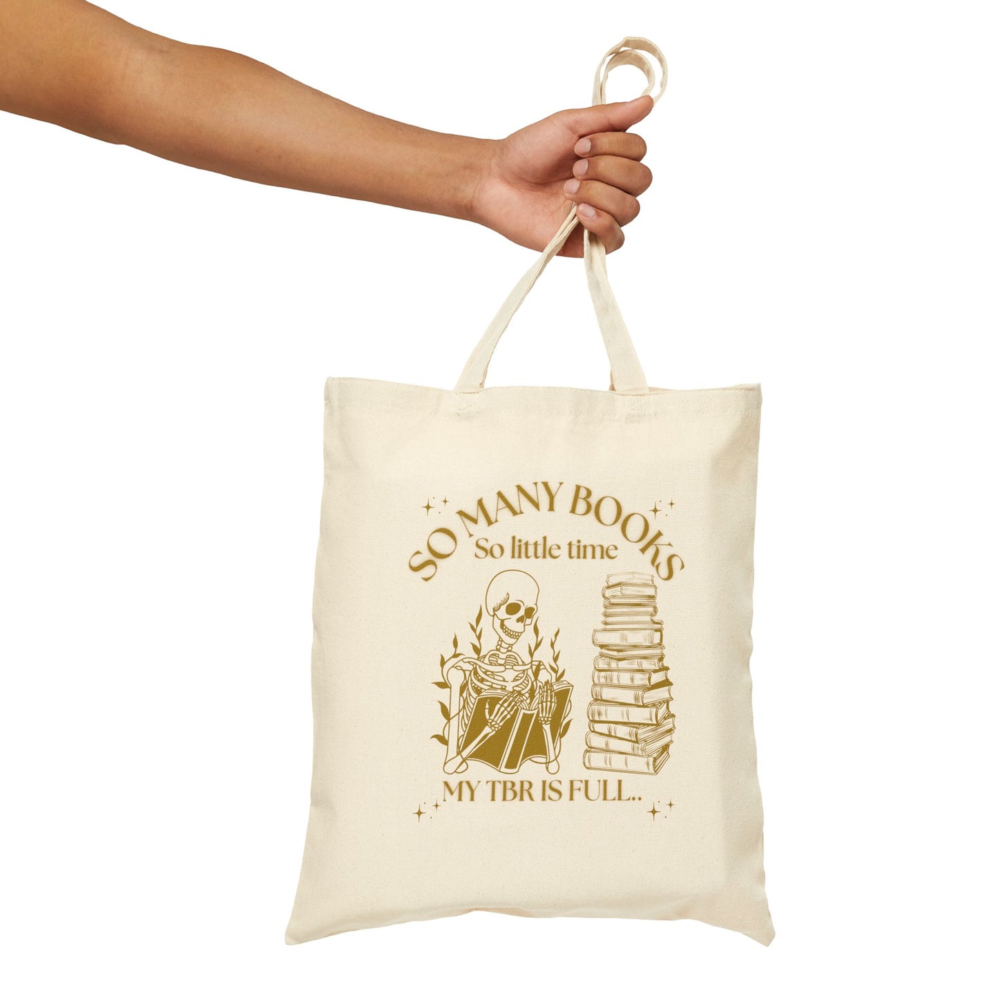 So Many Books Cotton Canvas Tote Bag, So Many Books Tote, Reading Gift, Eco-Friendly Bag, Literary Tote, TBR Full Bag