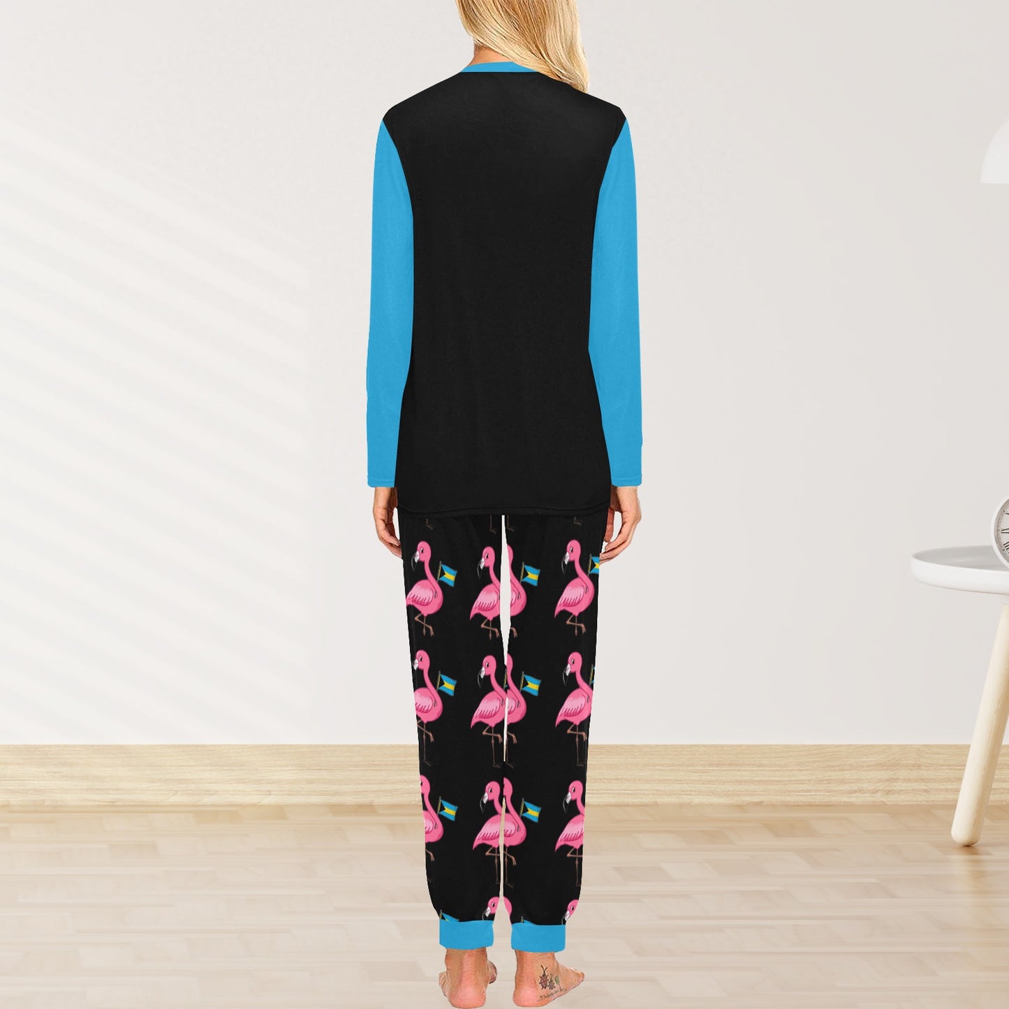 TropiKulture Flamingo Print 2 Piece Long Sleeve Set