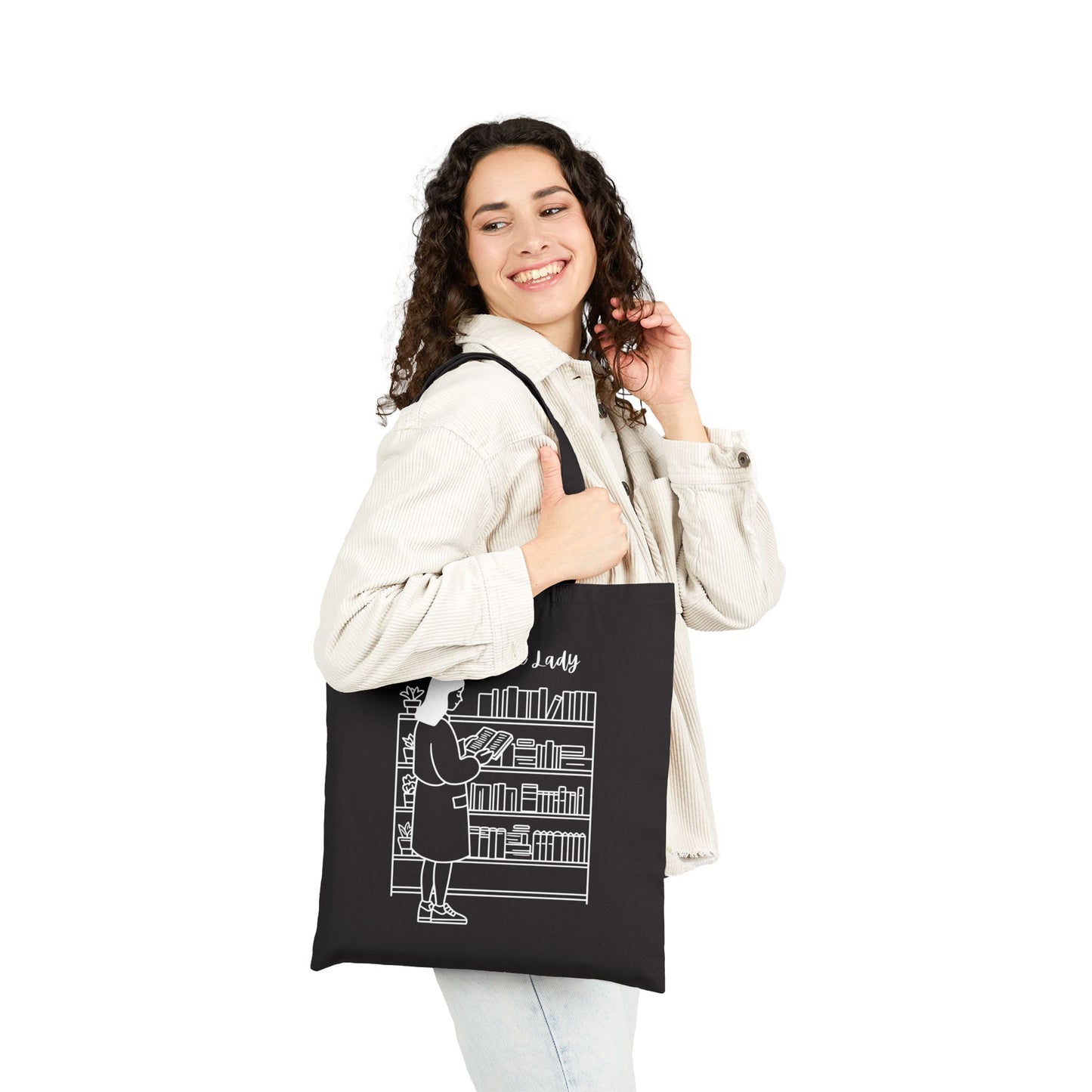 Crazy Book Lady Cotton Canvas Tote Bag, Perfect Gift for Book Lovers, Literary Tote, Eco-Friendly Shopping Bag, Reading Enthusiast