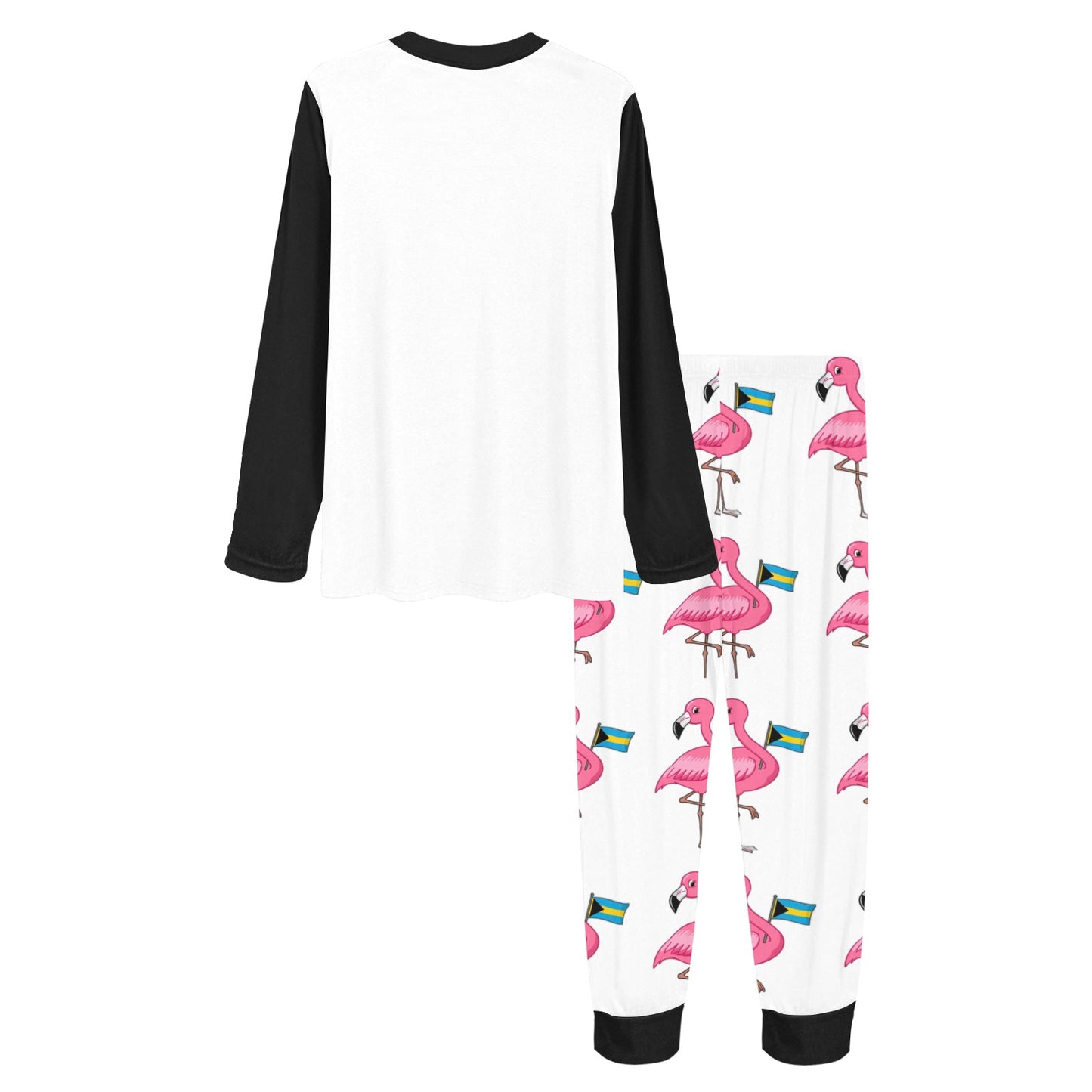 TropiKulture Flamingo Print 2 Piece Long Sleeve Set.