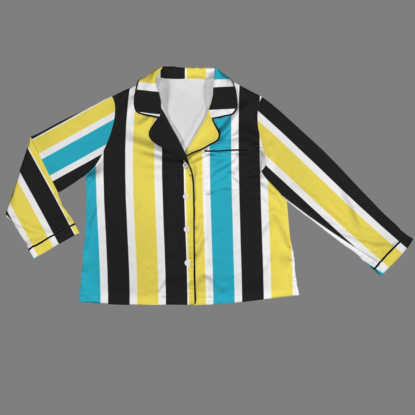 TropiKulture Satin Pajamas Long Sleeve Set