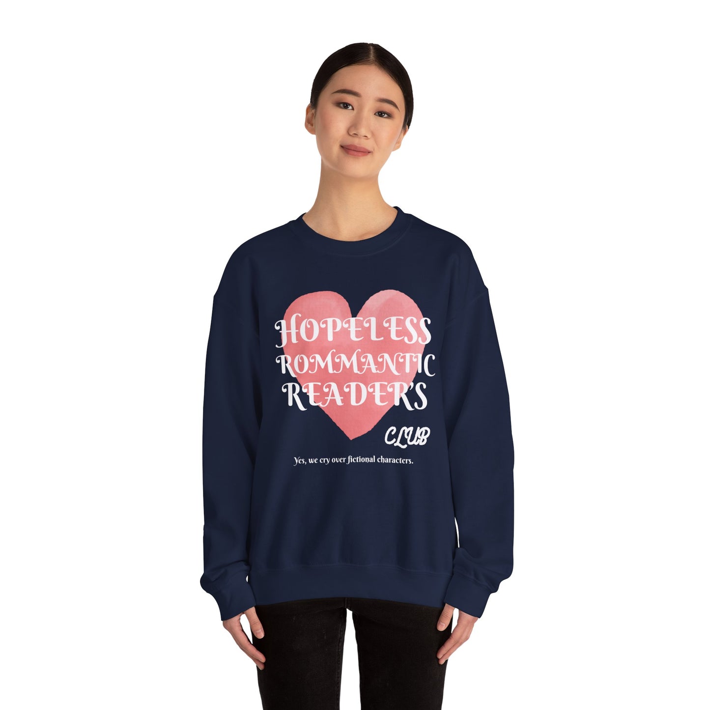 Hopeless Romantic Crewneck Sweatshirt, Cozy Sweatshirt, Valentine's Gift, Couples Apparel, Romantic Decor, Comfortable Layering