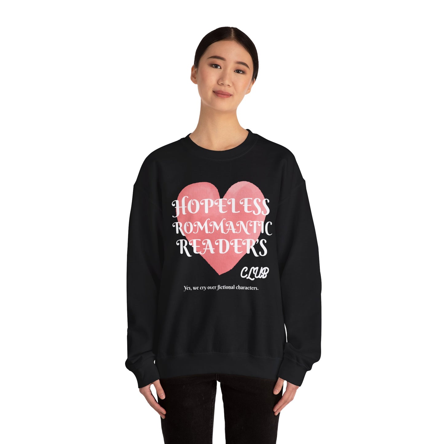 Hopeless Romantic Crewneck Sweatshirt, Cozy Sweatshirt, Valentine's Gift, Couples Apparel, Romantic Decor, Comfortable Layering