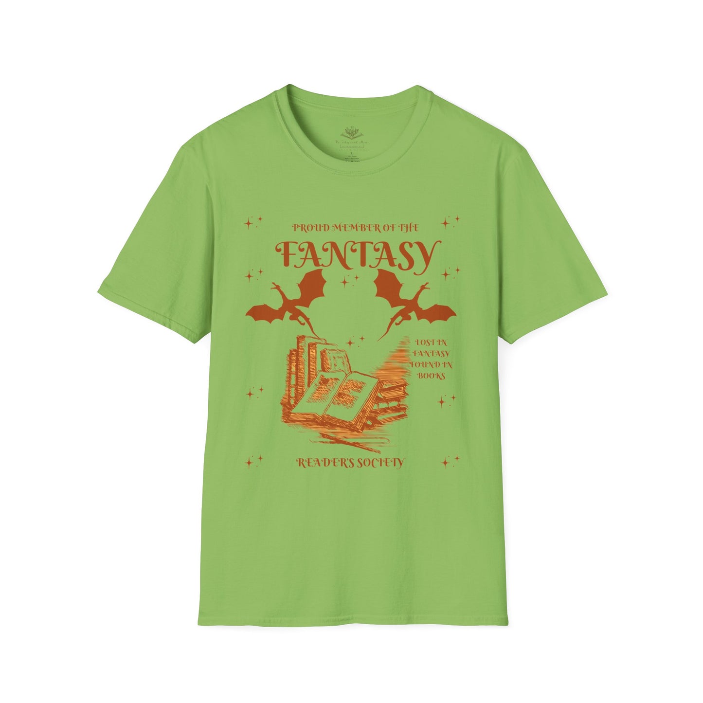 Fantasy Reader  Society Unisex Softstyle T-Shirt | Cozy Fiction Tee, Book Lover Gift, Halloween Shirt, Literary Apparel, Reader's Society Merch