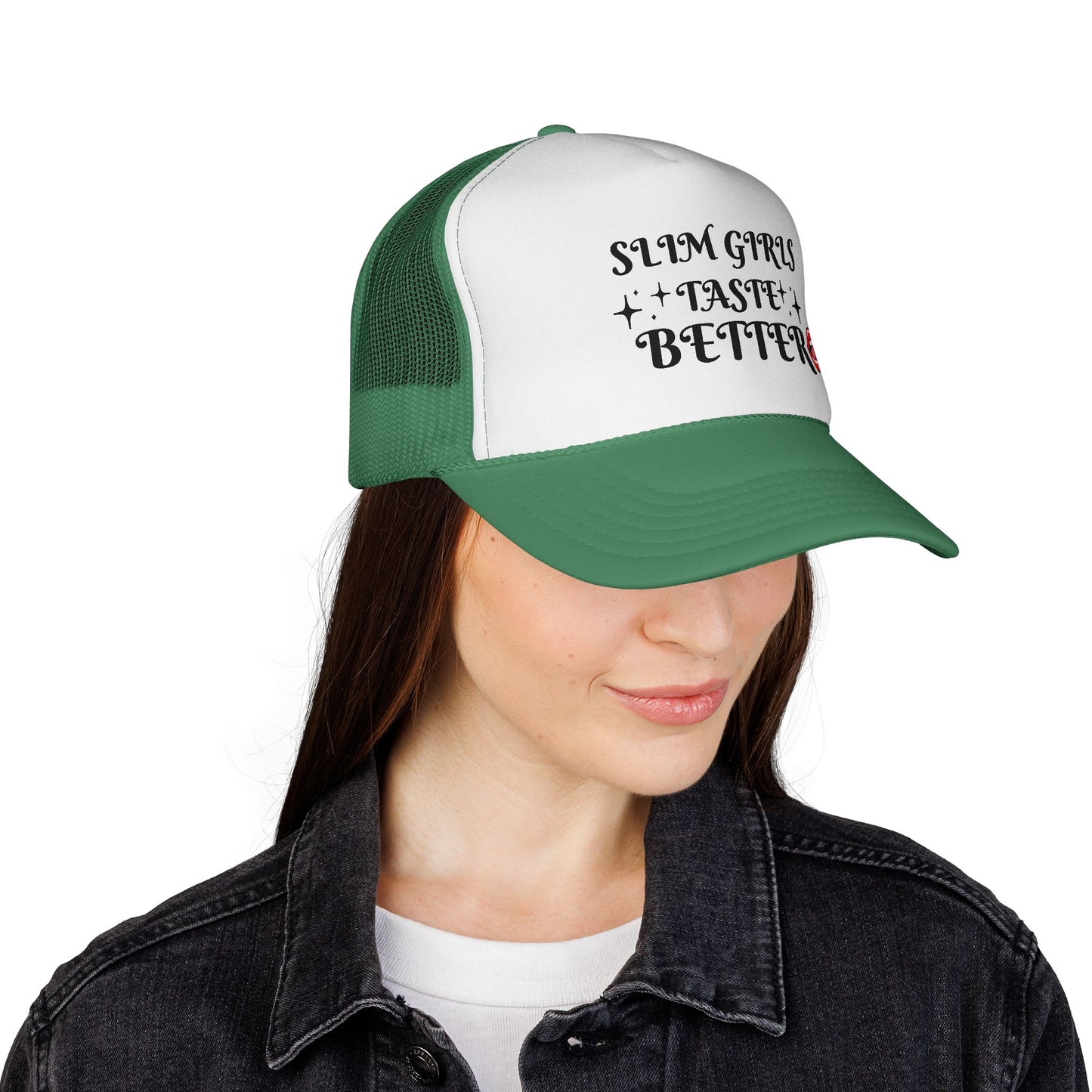 Trucker Cap - Slim Girls Taste Better, Trendy Hat Casual Wear