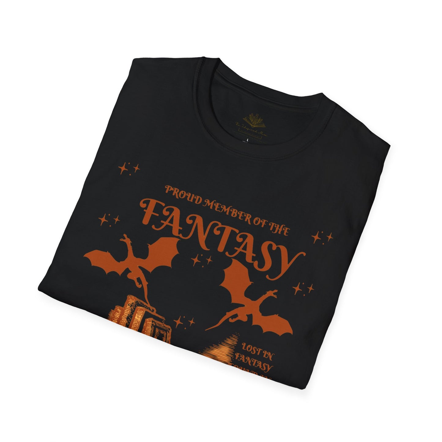 Fantasy Reader  Society Unisex Softstyle T-Shirt | Cozy Fiction Tee, Book Lover Gift, Halloween Shirt, Literary Apparel, Reader's Society Merch