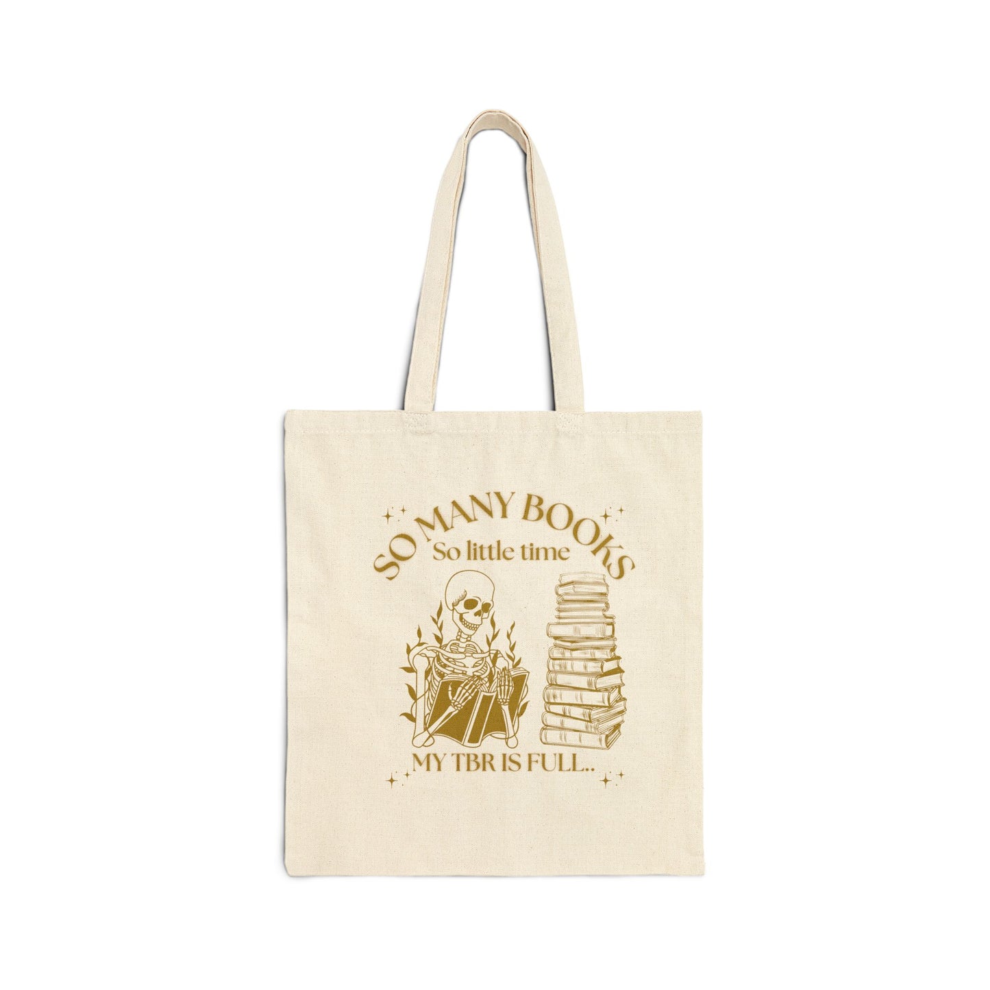 So Many Books Cotton Canvas Tote Bag, So Many Books Tote, Reading Gift, Eco-Friendly Bag, Literary Tote, TBR Full Bag
