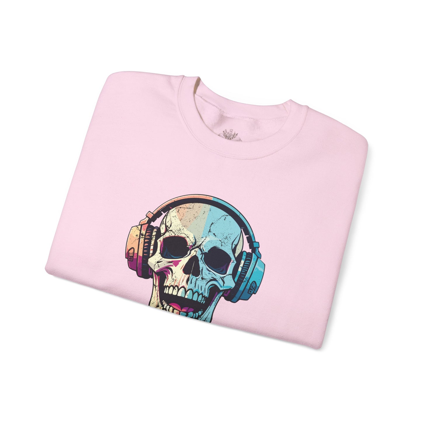 Skull Audiobook Sweatshirt - Cozy Unisex Crewneck for Book Lovers, Perfect Gift for Readers, Halloween, Birthday, Sweatshirt