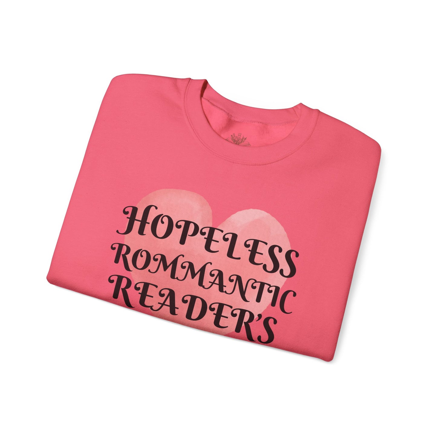Hopeless Romantic Reader's Club Sweatshirt, Cozy Crewneck for Book Lovers, Valentine's Day Gift, Literary Apparel, Unisex Sweater