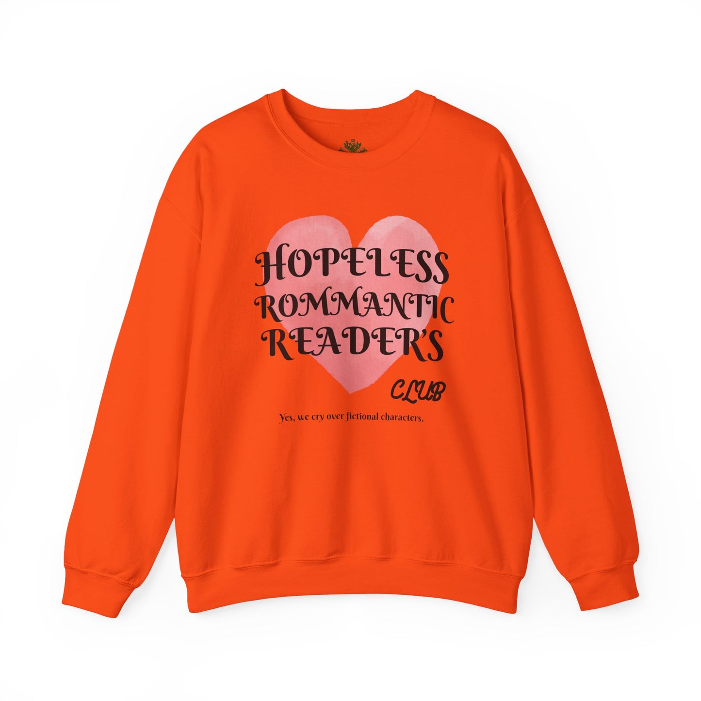 Hopeless Romantic Reader's Club Sweatshirt, Cozy Crewneck for Book Lovers, Valentine's Day Gift, Literary Apparel, Unisex Sweater