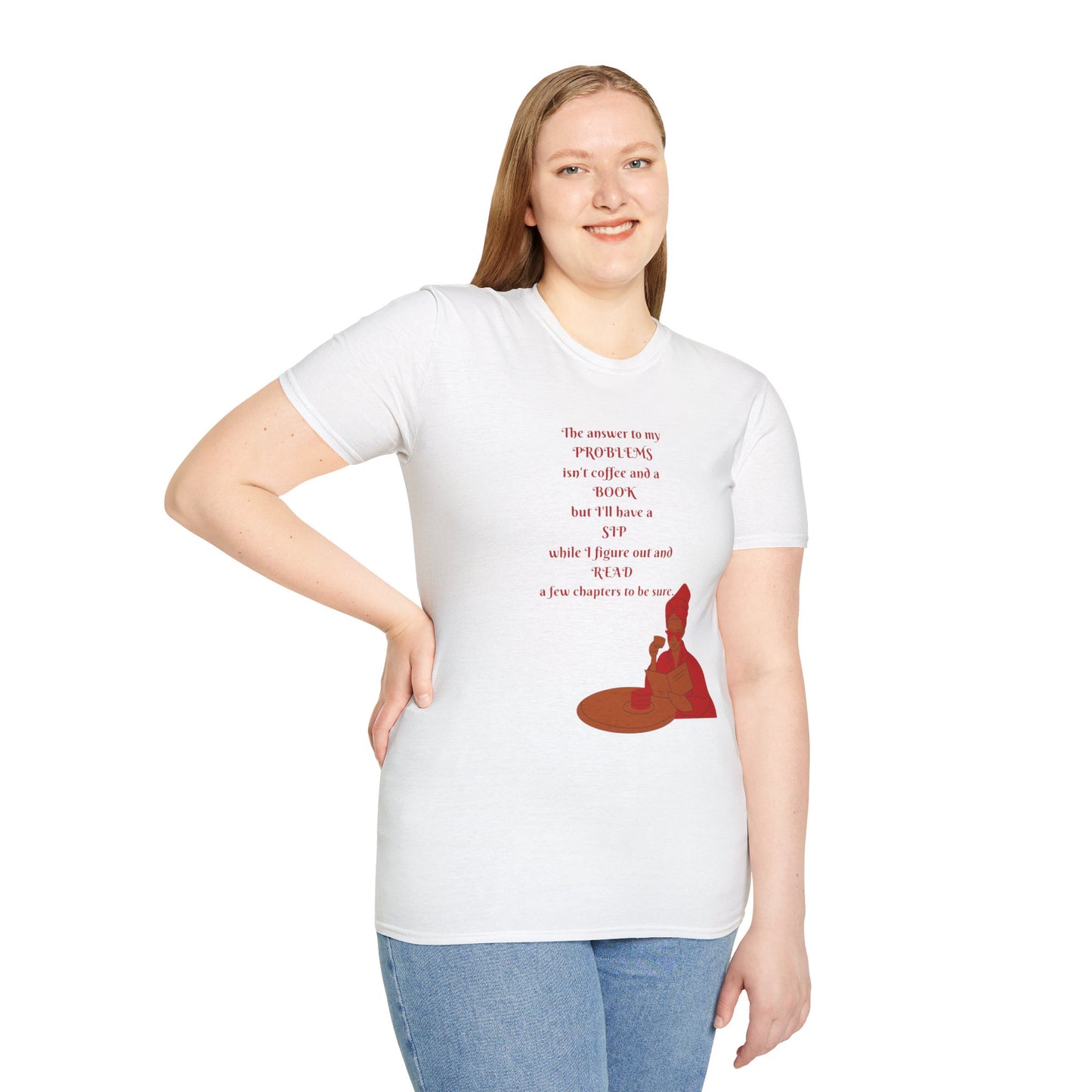 Mindful Reader Unisex Softstyle T-Shirt - Cozy Gift for Book Lovers, Relaxation Wear, Inspirational Apparel, Birthday Gift, Casual Tee