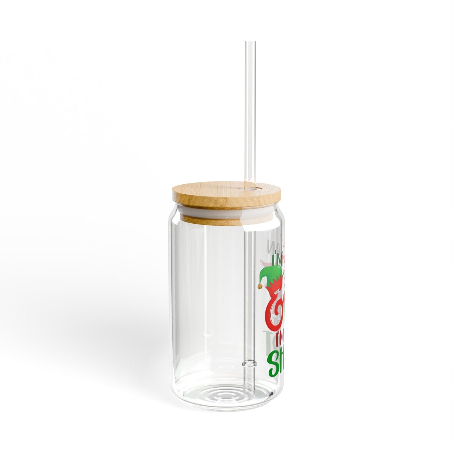 Sipper Glass Christmas Drink Tumbler (16 oz)