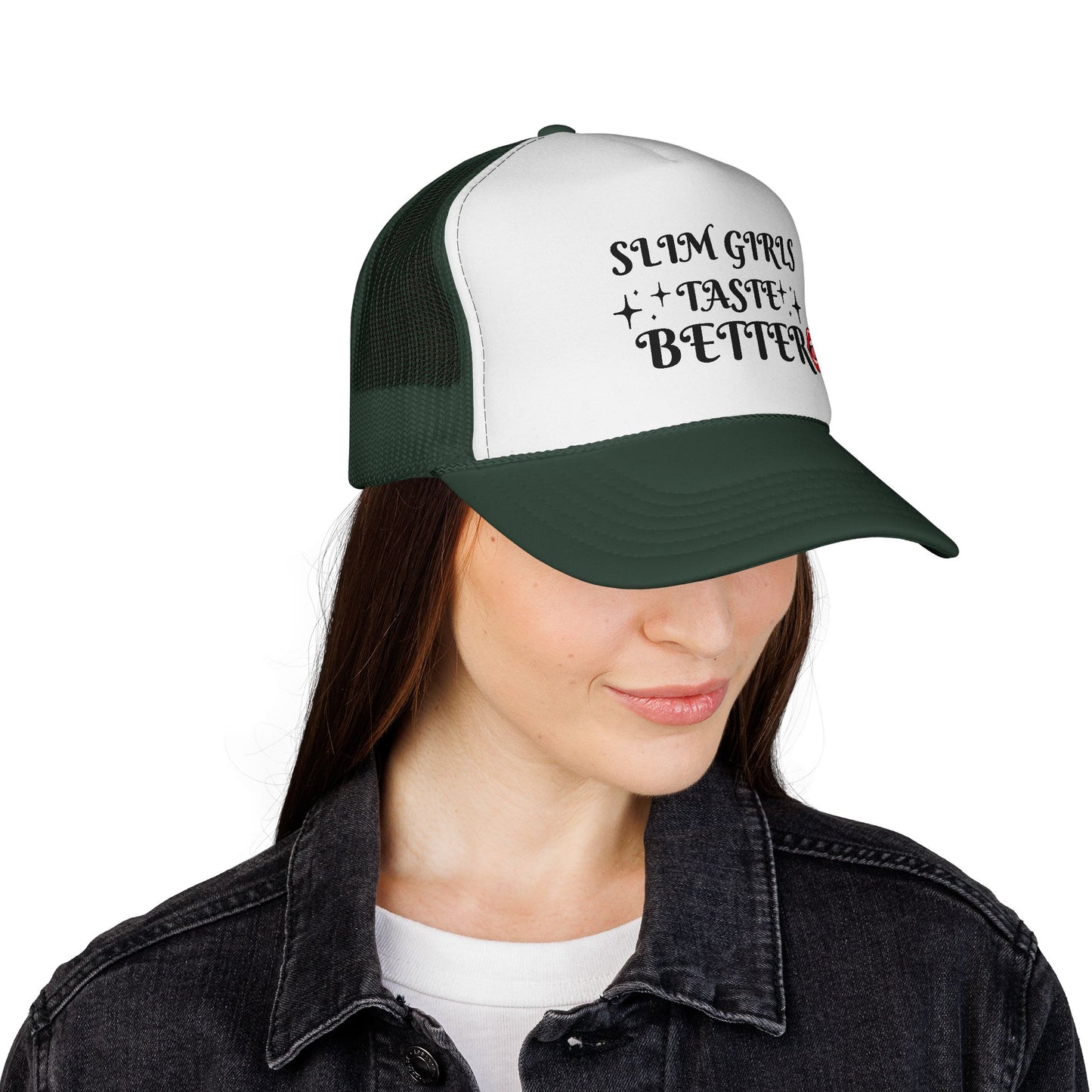 Trucker Cap - Slim Girls Taste Better, Trendy Hat Casual Wear