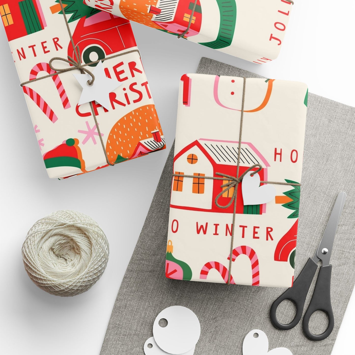 Holiday Cocktail Gift Wrap — Festive Drink & Cheers Wrapping Paper Roll