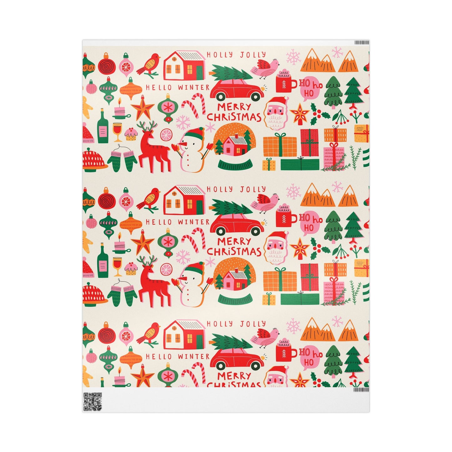 Holiday Cocktail Gift Wrap — Festive Drink & Cheers Wrapping Paper Roll