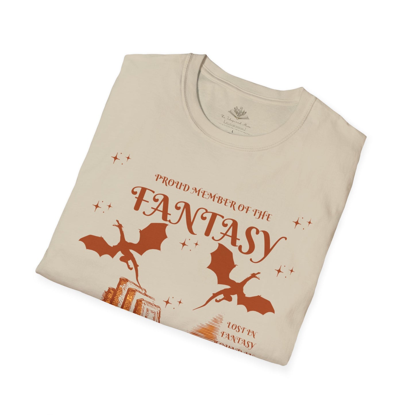 Fantasy Reader  Society Unisex Softstyle T-Shirt | Cozy Fiction Tee, Book Lover Gift, Halloween Shirt, Literary Apparel, Reader's Society Merch