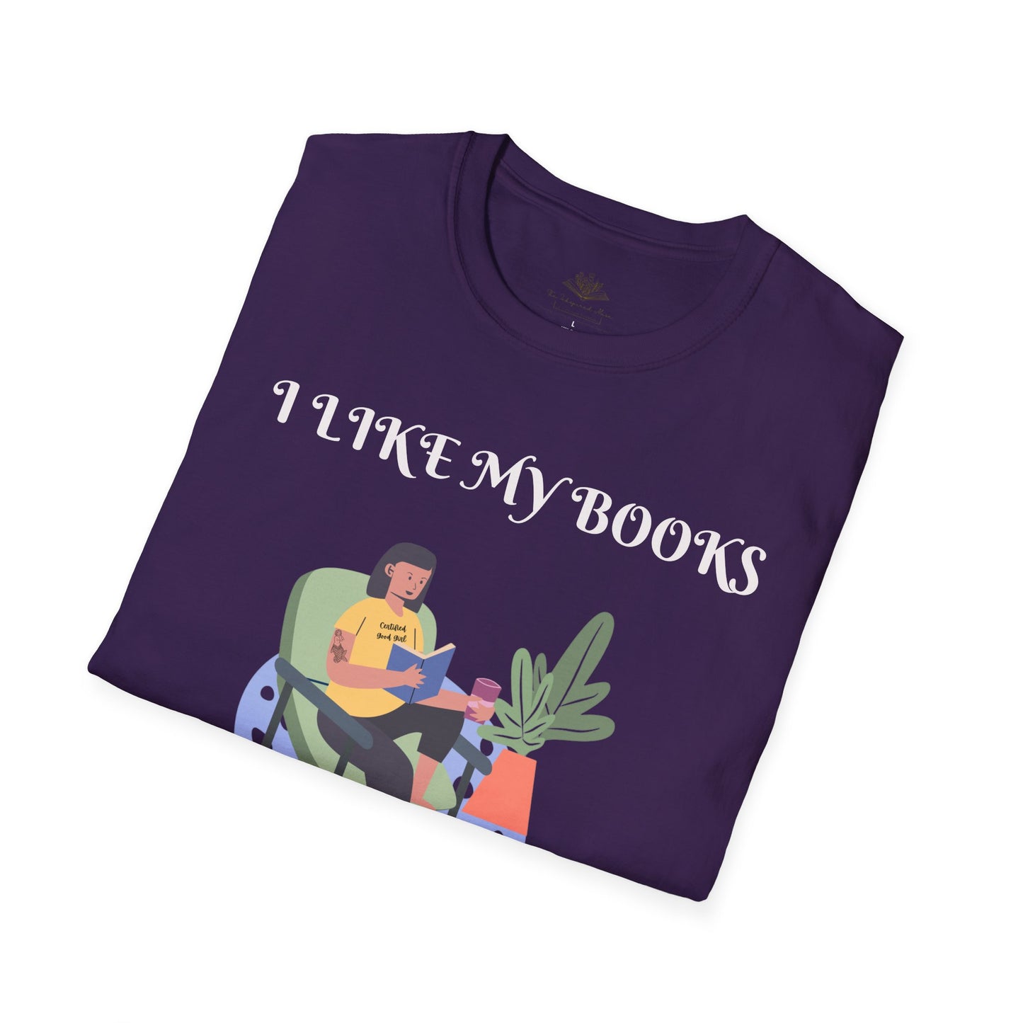I Like My Books Drak, Filthy & Smutty Unisex Softstyle T-Shirt, Cozy Literary Shirt, Cool Book Lover Tee, Perfect Gift for Readers, Ideal for Casual Events