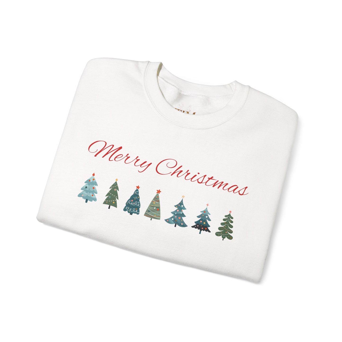 Merry Christmas Tree Line Sweatshirt
