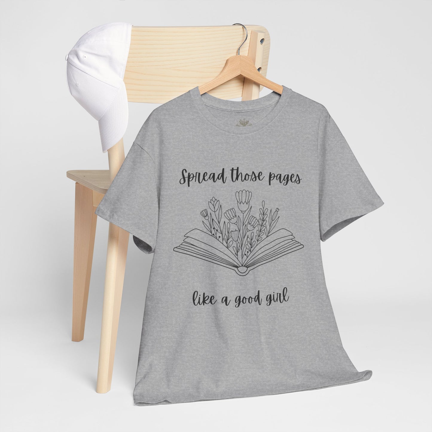 Spread Those Pages Like a Good Girl, Book Lover Gift, Reading Enthusiast T-Shirt, Casual Wear, Gift for Readers