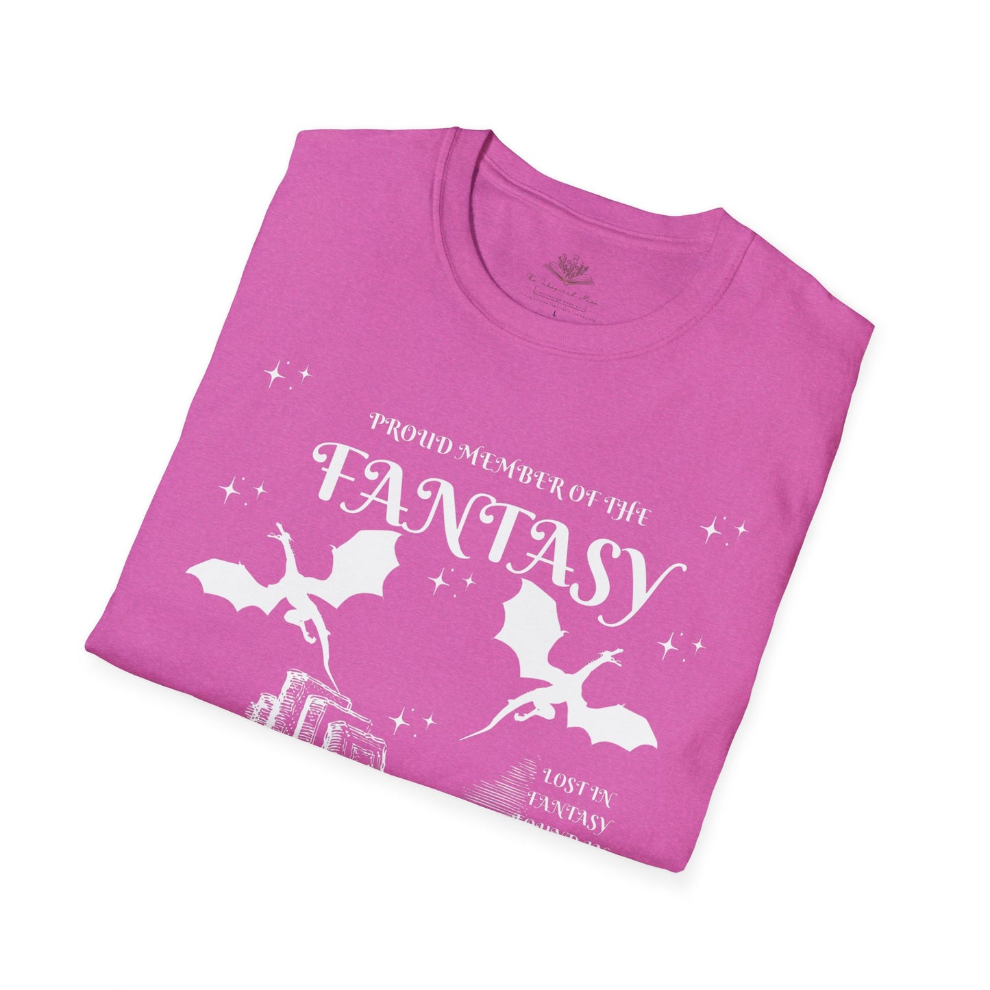 Fantasy Readers Society T-Shirt | Unisex Softstyle Tee for Book Lovers | Cozy Gifts for Readers, Literature Fans, Book Club