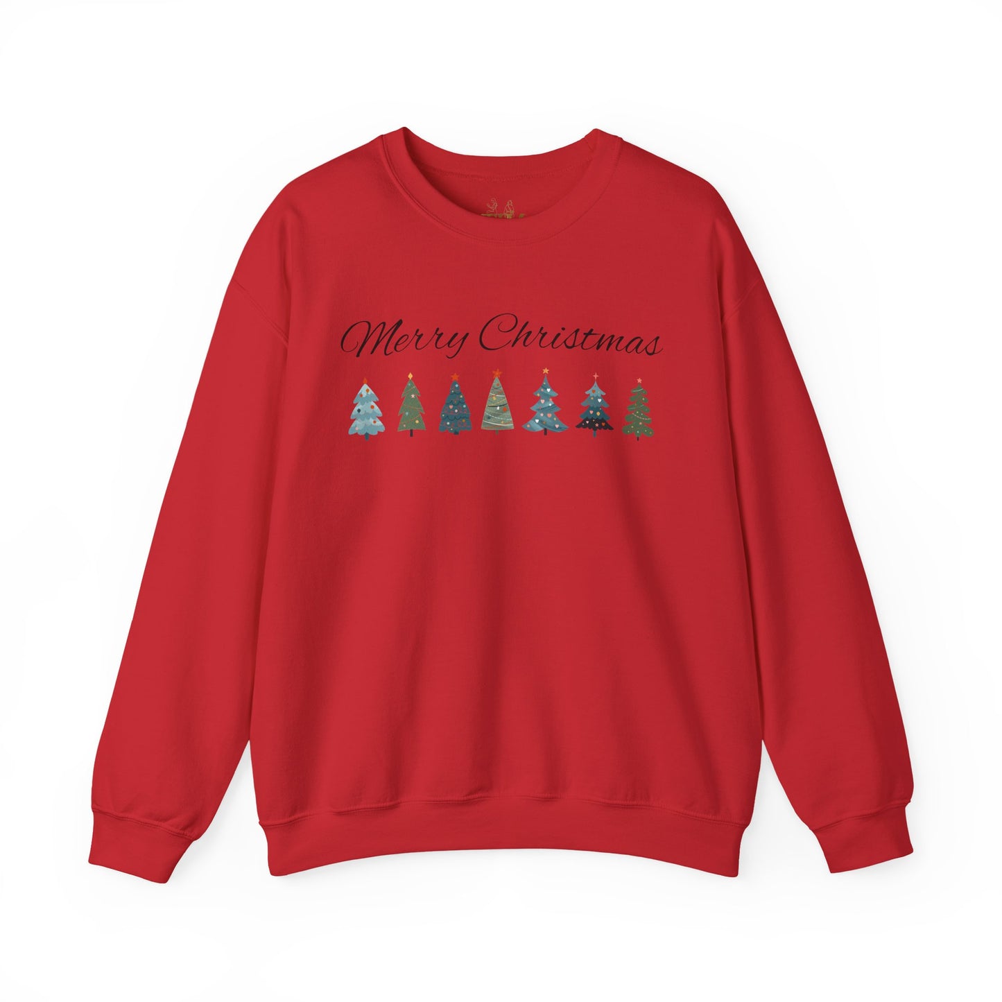 Merry Christmas Tree Line Sweatshirt