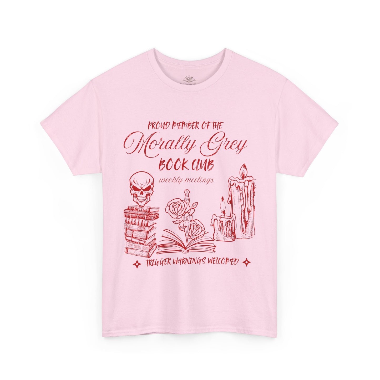 Proud Member of the Morally Grey Book Club Unisex Heavy Cotton Tee - Perfect for Book Lovers, Book Club Gifts, Cozy Reading, Literary Events, Quirky Style