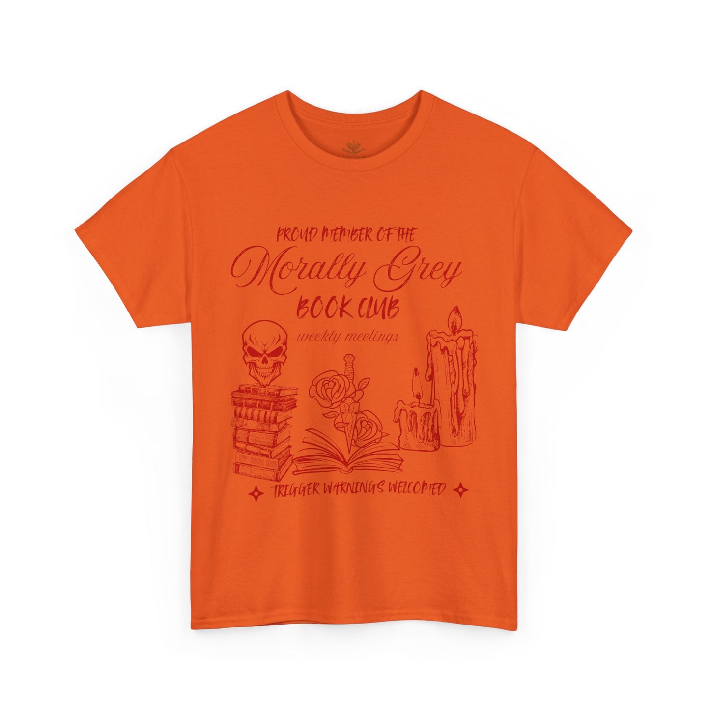 Proud Member of the Morally Grey Book Club Unisex Heavy Cotton Tee - Perfect for Book Lovers, Book Club Gifts, Cozy Reading, Literary Events, Quirky Style