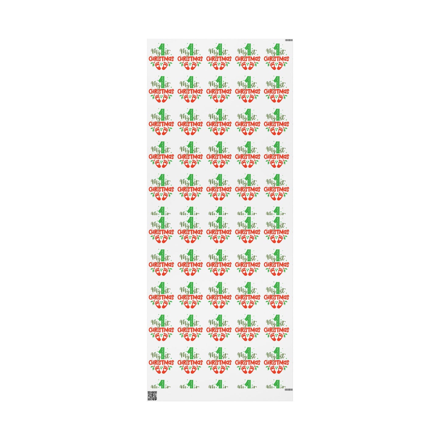 Holiday Mistletoe Wrapping Paper Roll – Cute Red & Green Holiday Pattern