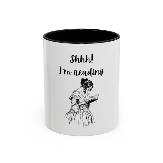 Shhh! I'm Reading Mug - Perfect for Book Lovers, Cozy Home, Literary Gifts, Coffee Cup, Reading Nook Decor, Funny Gift Idea