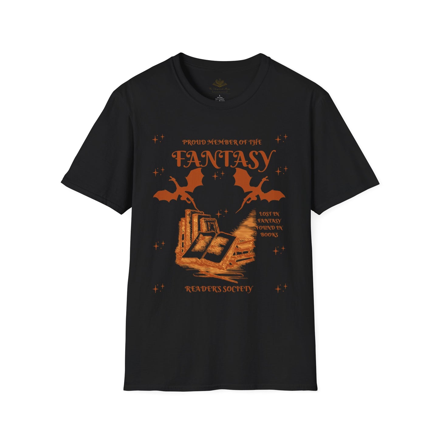 Fantasy Reader  Society Unisex Softstyle T-Shirt | Cozy Fiction Tee, Book Lover Gift, Halloween Shirt, Literary Apparel, Reader's Society Merch