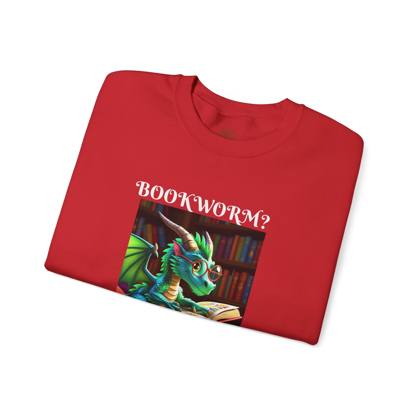 Book Dragon Sweatshirt for Book Lovers, Cozy Reading Gift, Unisex Crewneck, Dragon Lover Apparel, Fantasy Sweatshirt, Bookworm Gift