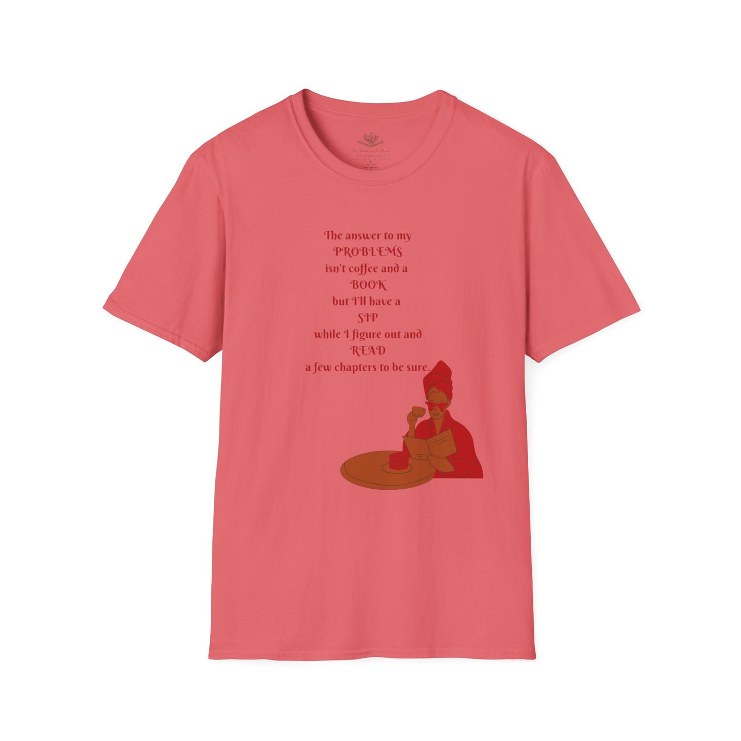 Mindful Reader Unisex Softstyle T-Shirt - Cozy Gift for Book Lovers, Relaxation Wear, Inspirational Apparel, Birthday Gift, Casual Tee