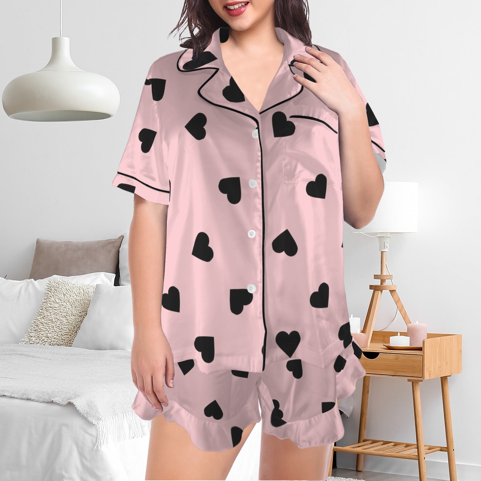 Lovergirl Luxe Satin Set (Pink)