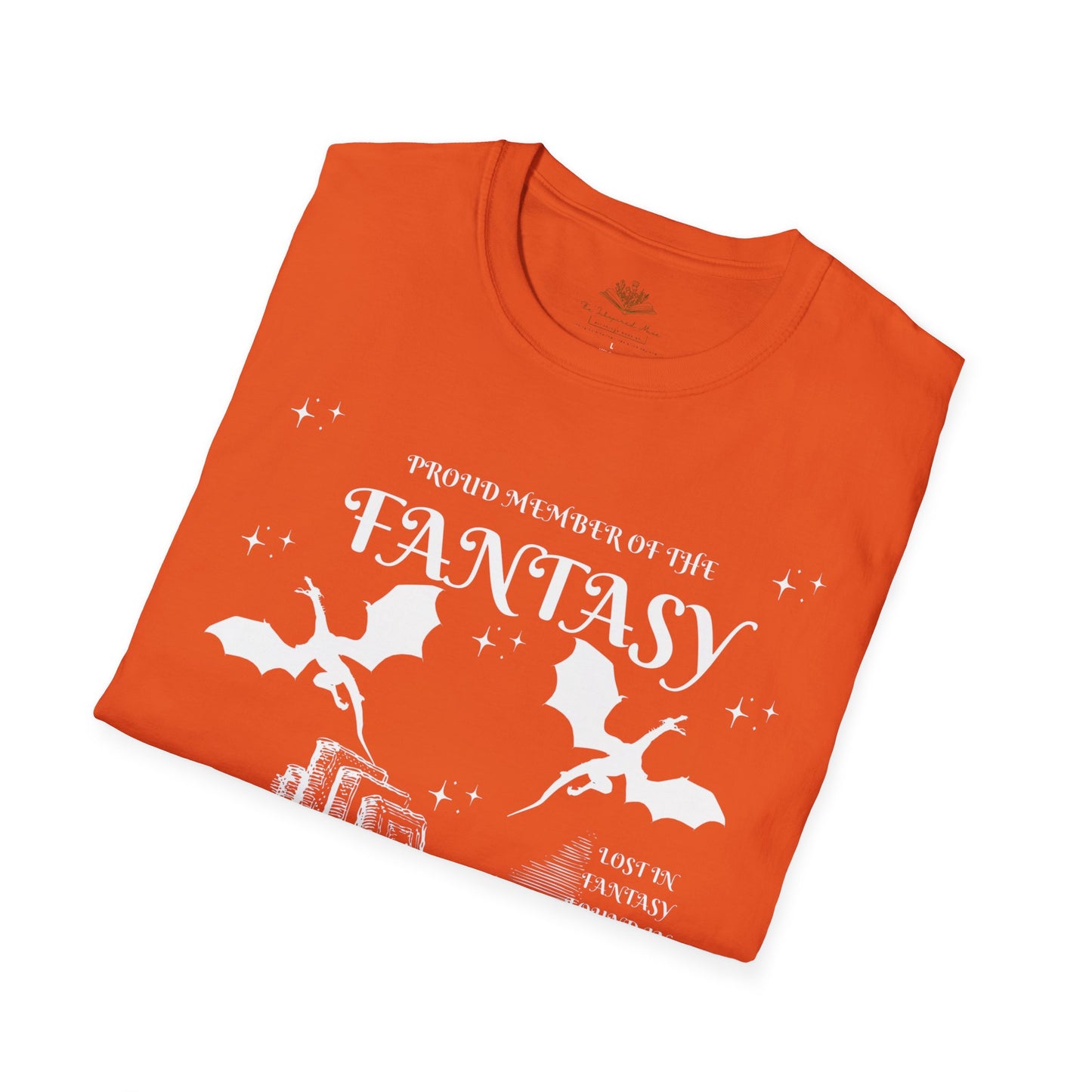Fantasy Readers Society T-Shirt | Unisex Softstyle Tee for Book Lovers | Cozy Gifts for Readers, Literature Fans, Book Club