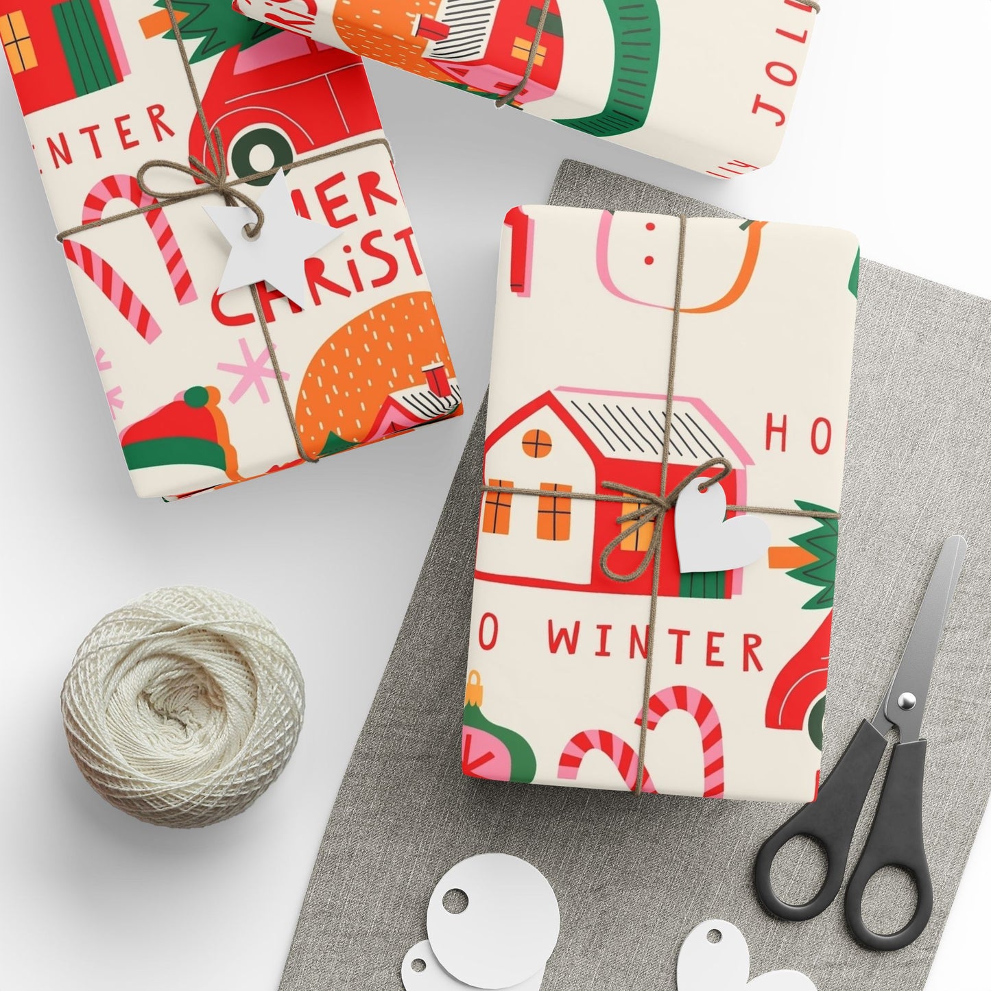 Holiday Cocktail Gift Wrap — Festive Drink & Cheers Wrapping Paper Roll
