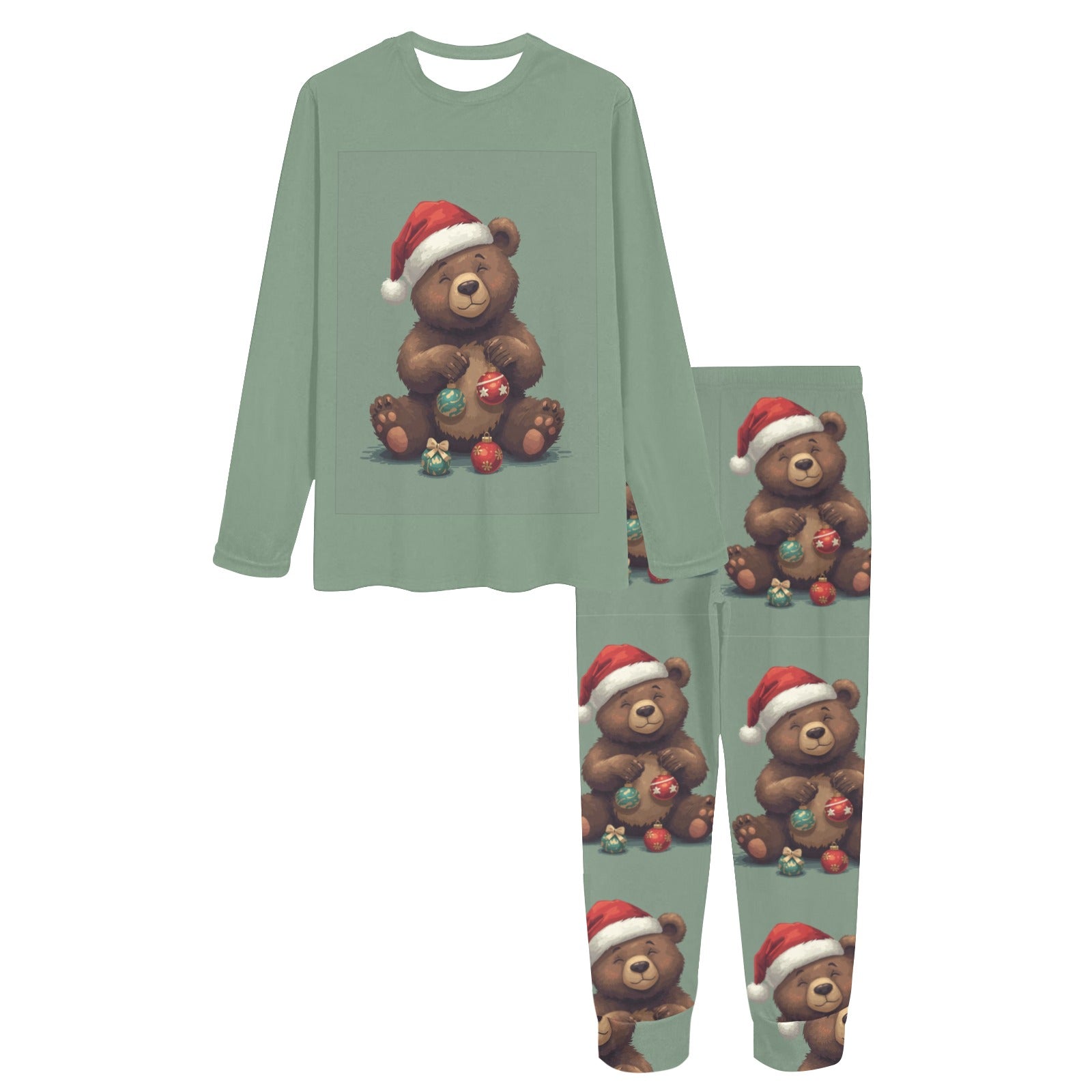 2 Piece Christmas Bear Pajama Set