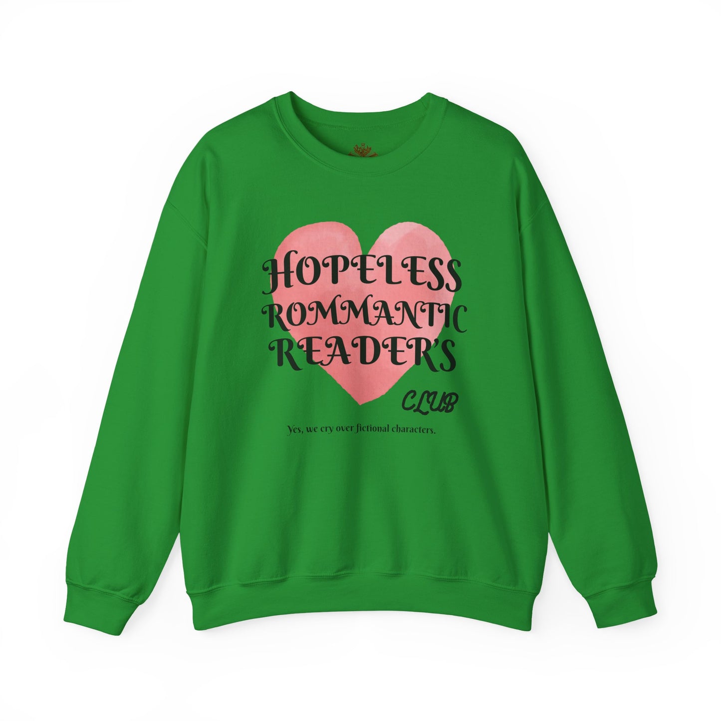 Hopeless Romantic Reader's Club Sweatshirt, Cozy Crewneck for Book Lovers, Valentine's Day Gift, Literary Apparel, Unisex Sweater