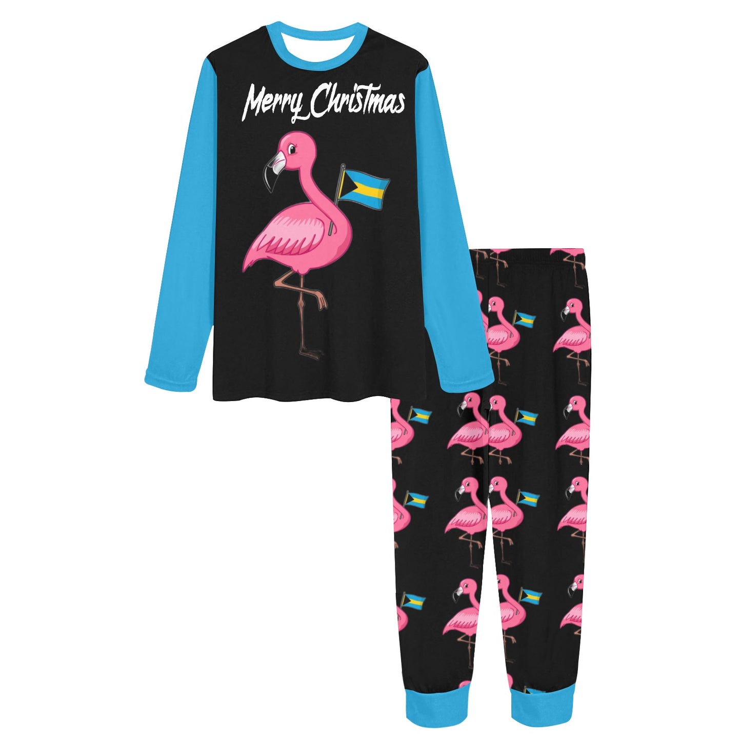 TropiKulture Flamingo Print 2 Piece Long Sleeve Set