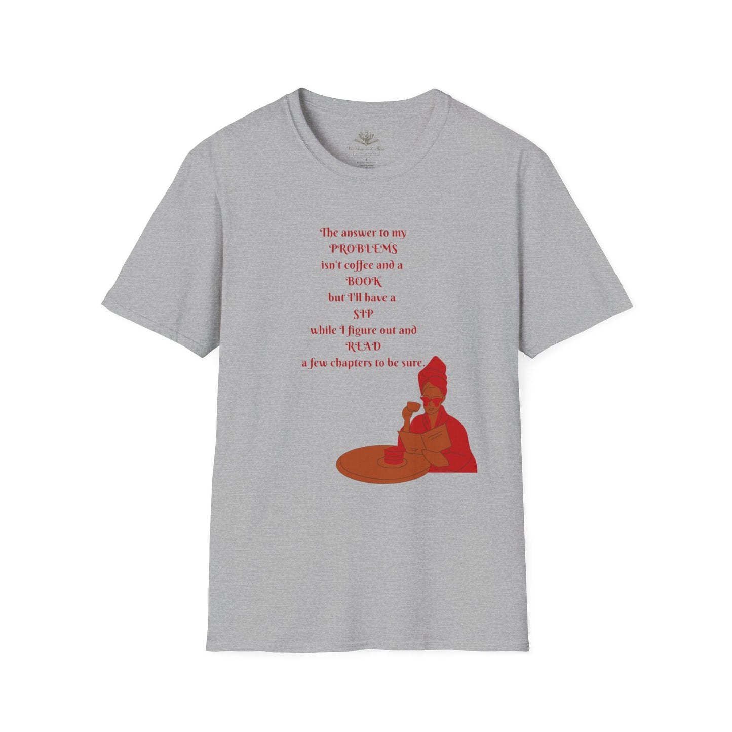 Mindful Reader Unisex Softstyle T-Shirt - Cozy Gift for Book Lovers, Relaxation Wear, Inspirational Apparel, Birthday Gift, Casual Tee
