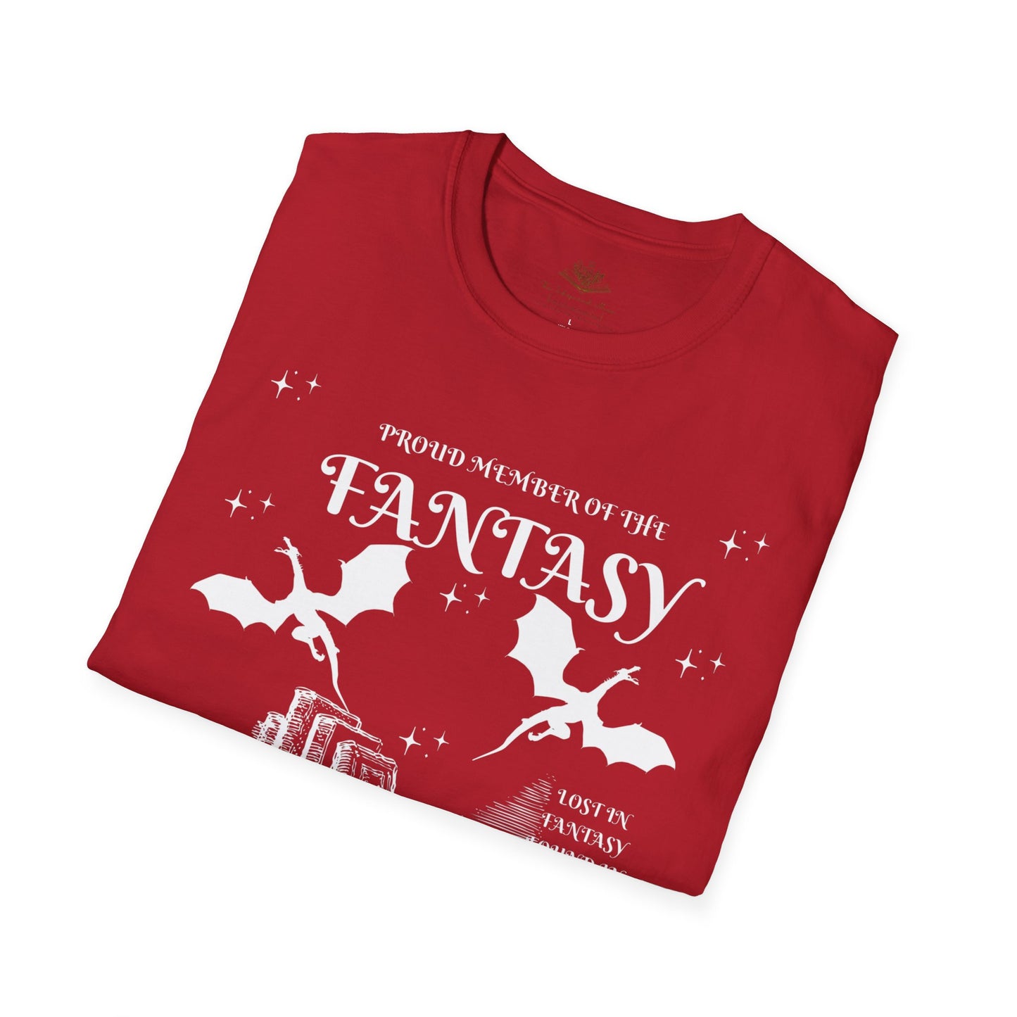 Fantasy Readers Society T-Shirt | Unisex Softstyle Tee for Book Lovers | Cozy Gifts for Readers, Literature Fans, Book Club