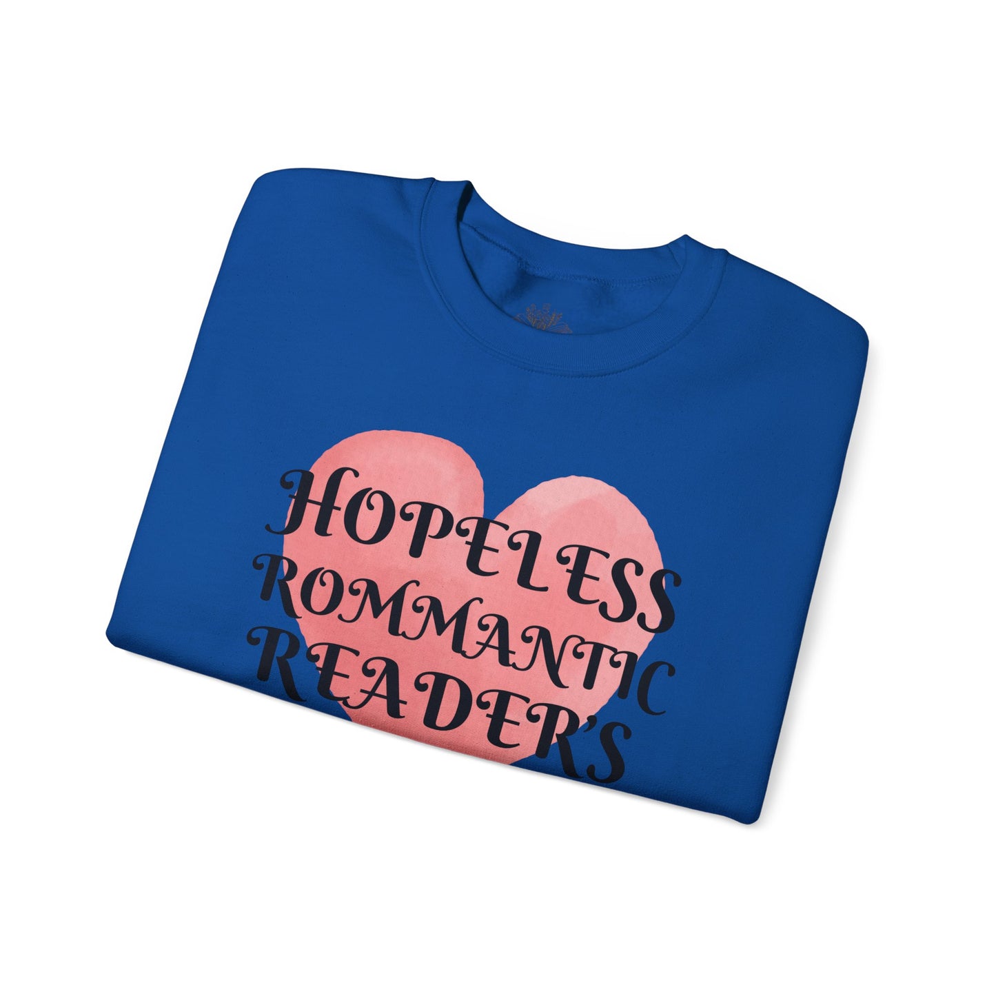 Hopeless Romantic Reader's Club Sweatshirt, Cozy Crewneck for Book Lovers, Valentine's Day Gift, Literary Apparel, Unisex Sweater