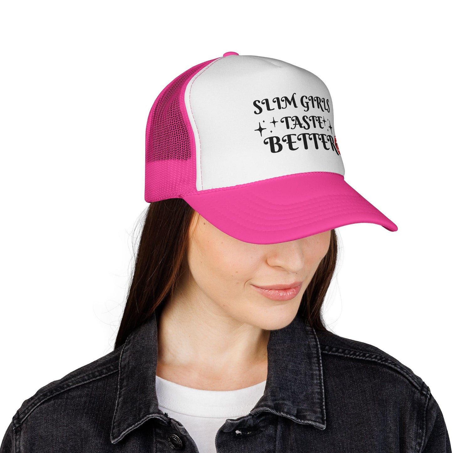 Trucker Cap - Slim Girls Taste Better, Trendy Hat Casual Wear
