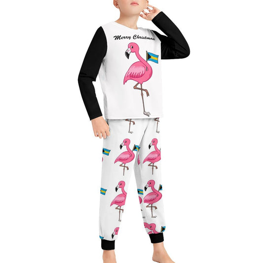 TropiKulture Flamingo Print Long Sleeve 2 Piece Set (Kids)