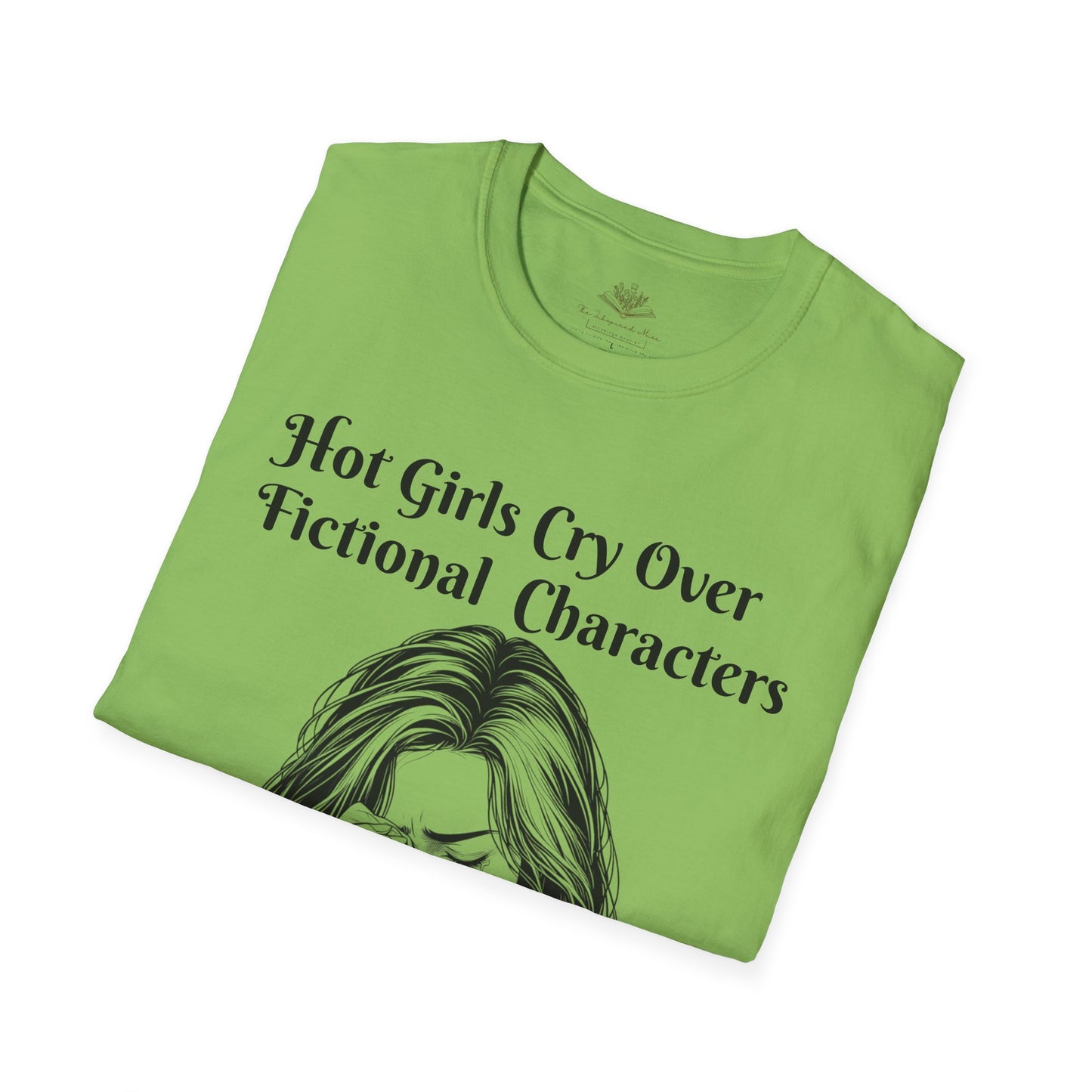 Hot Girls Cry Over Fictional Character T-Shirt, Softstyle Tee for Book Lovers, Cute Graphic Tee, Gift for Readers, Casual Statement Shirt, Perfect for [...]