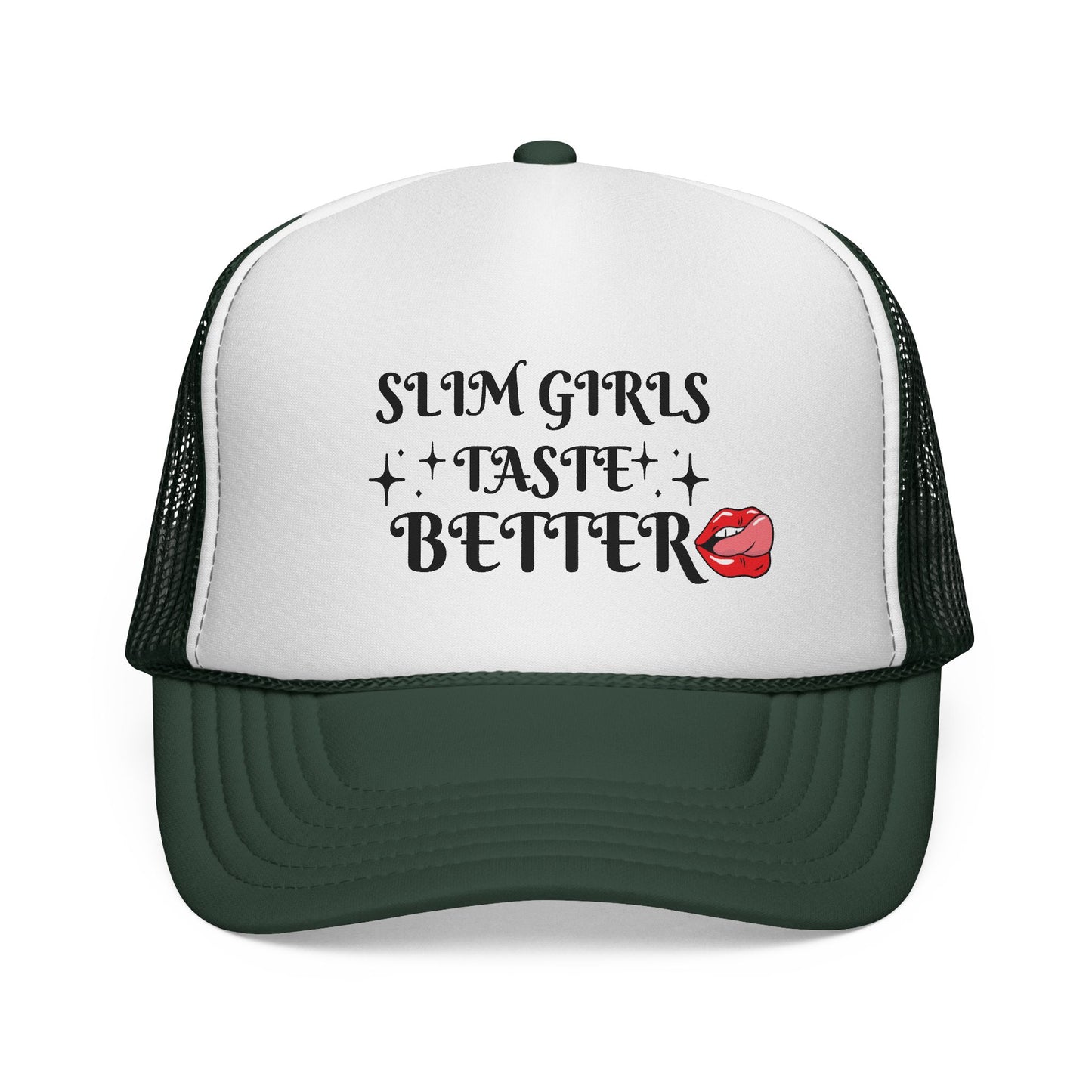 Trucker Cap - Slim Girls Taste Better, Trendy Hat Casual Wear
