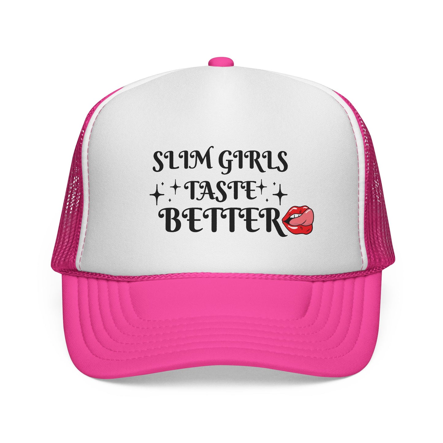 Trucker Cap - Slim Girls Taste Better, Trendy Hat Casual Wear
