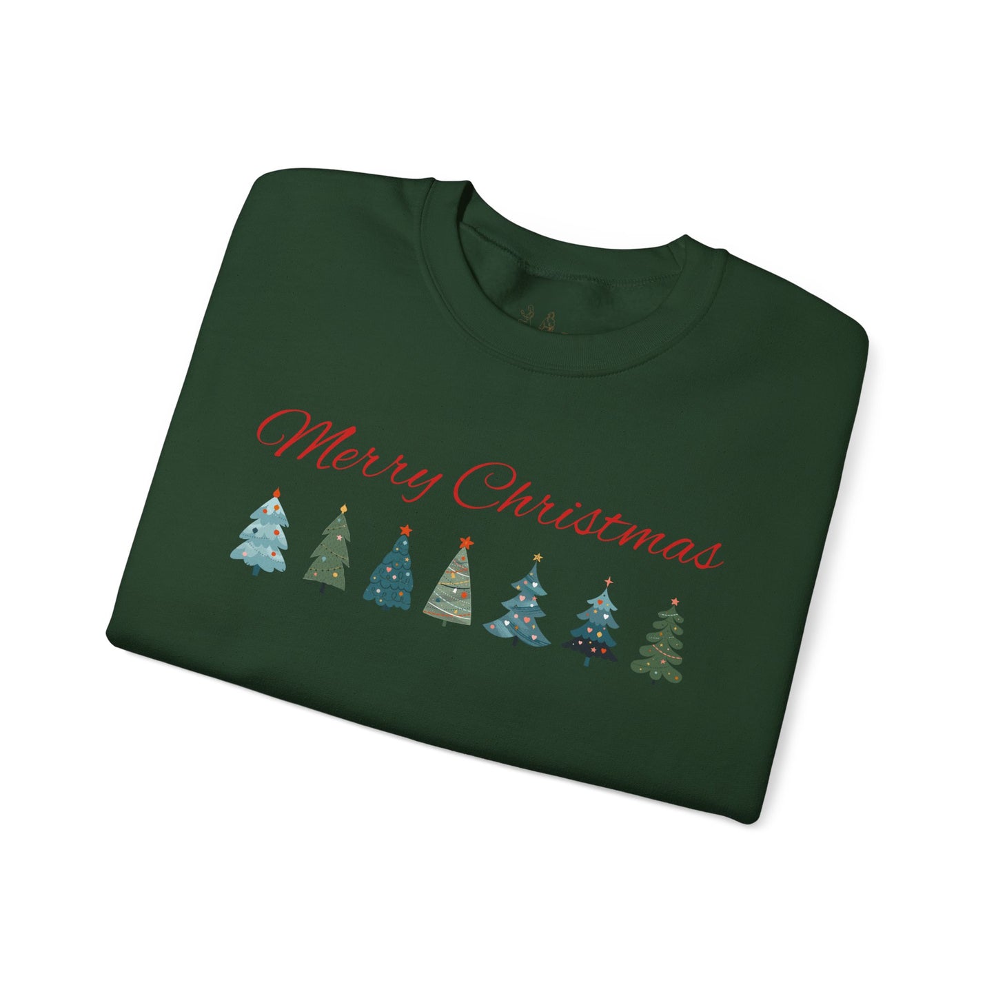 Merry Christmas Tree Line Sweatshirt