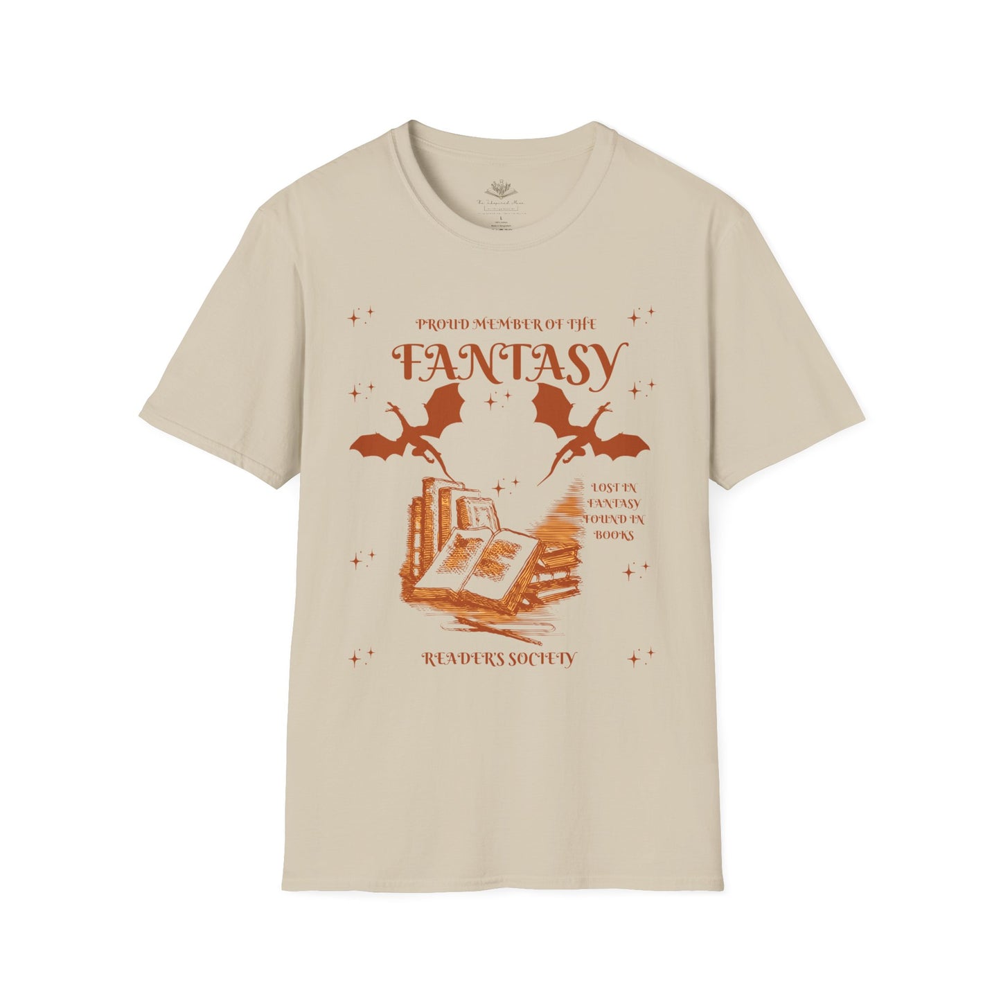 Fantasy Reader  Society Unisex Softstyle T-Shirt | Cozy Fiction Tee, Book Lover Gift, Halloween Shirt, Literary Apparel, Reader's Society Merch