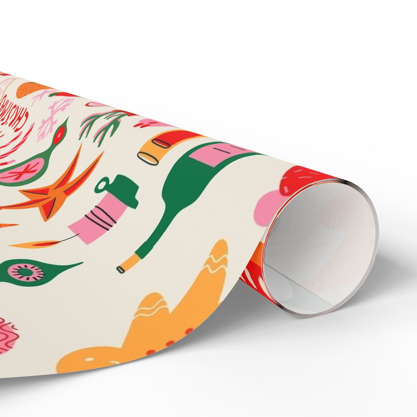 Holiday Cocktail Gift Wrap — Festive Drink & Cheers Wrapping Paper Roll