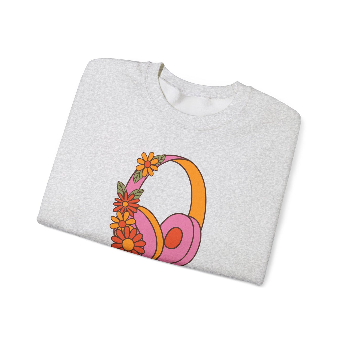 Cozy Audiobook Sweatshirt, Flower Design, Perfect for Book Lovers, Gifts for Readers, Relaxed Fit, Everyday Comfort